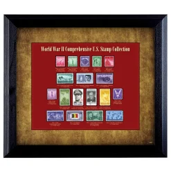 World War II U.S. Stamp Collection Frame