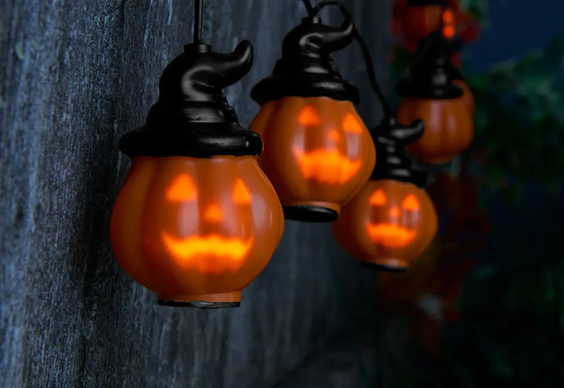 8' Animated Pumpkin String Lights