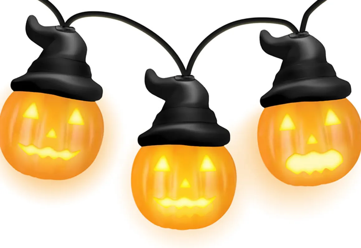 8' Animated Pumpkin String Lights