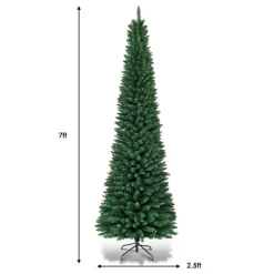 7' Artificial Pencil Christmas Tree