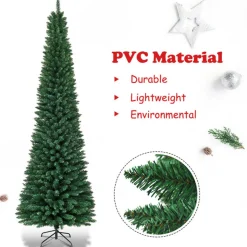 7' Artificial Pencil Christmas Tree