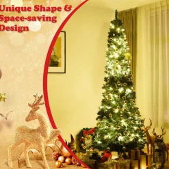 7' Artificial Pencil Christmas Tree