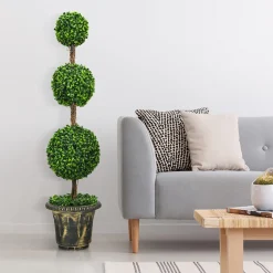 4' Artificial Topiary Triple Ball Tree