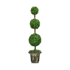 4' Artificial Topiary Triple Ball Tree