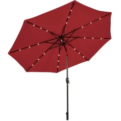 10' Cantilever Patio Umbrella with Solar Powered Lights