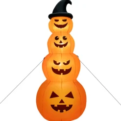8' Inflatable Halloween Pumpkin Stack