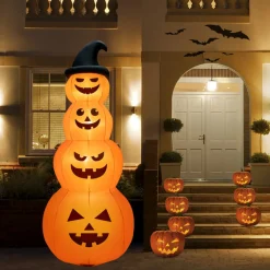 8' Inflatable Halloween Pumpkin Stack