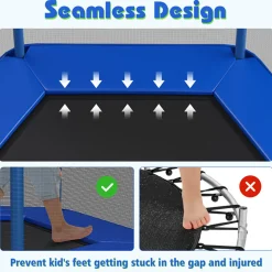 7' Kids Bounce Jumper Trampoline with Enclosure