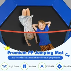 7' Kids Bounce Jumper Trampoline with Enclosure