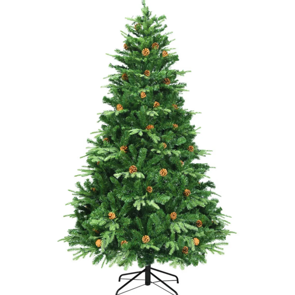 7' Pre-Lit Artificial Christmas Tree with Pinecones
