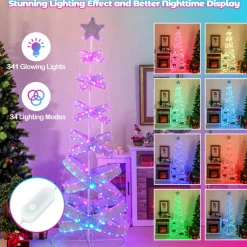 7' Pre-Lit Spiral Christmas Tree Decoration