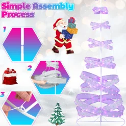 7' Pre-Lit Spiral Christmas Tree Decoration