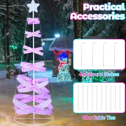7' Pre-Lit Spiral Christmas Tree Decoration