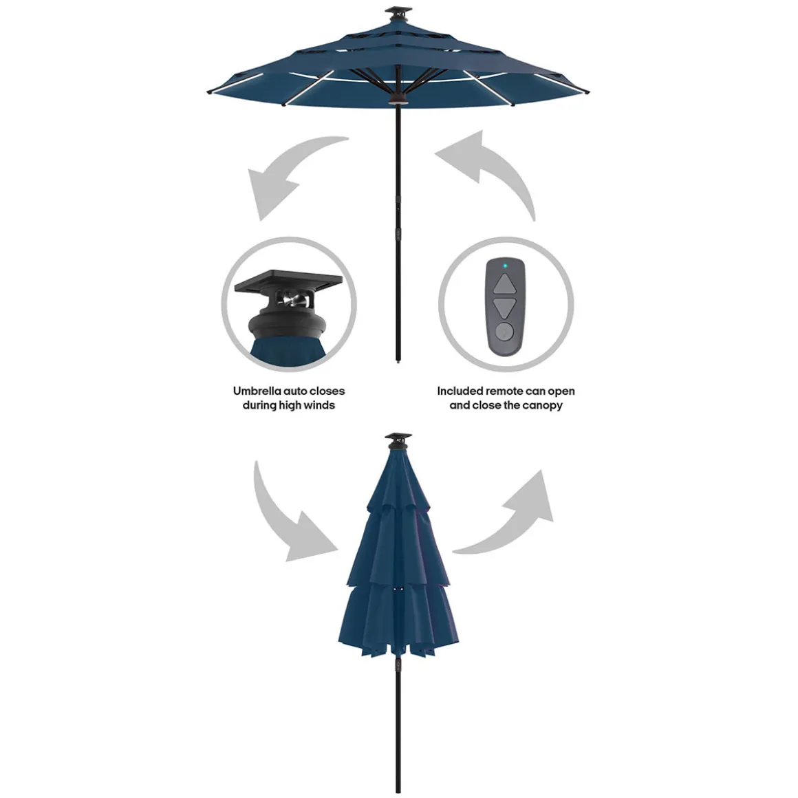 11' Smart Outdoor Umbrella