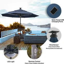 11' Smart Outdoor Umbrella