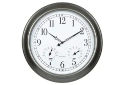 18'' Atomic Outdoor Clock with Thermometer and Humidity