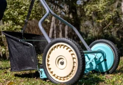 14'' 5-Blade Push Reel Lawn Mover with Grass Catcher