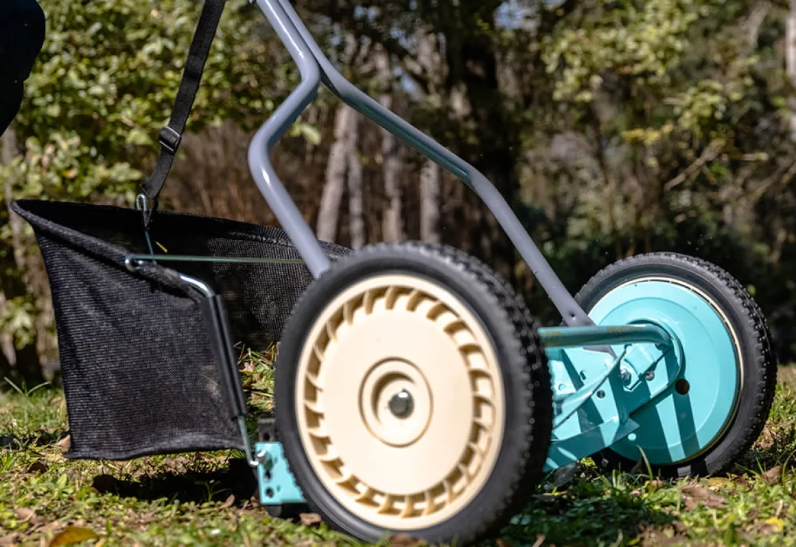 14'' 5-Blade Push Reel Lawn Mover with Grass Catcher
