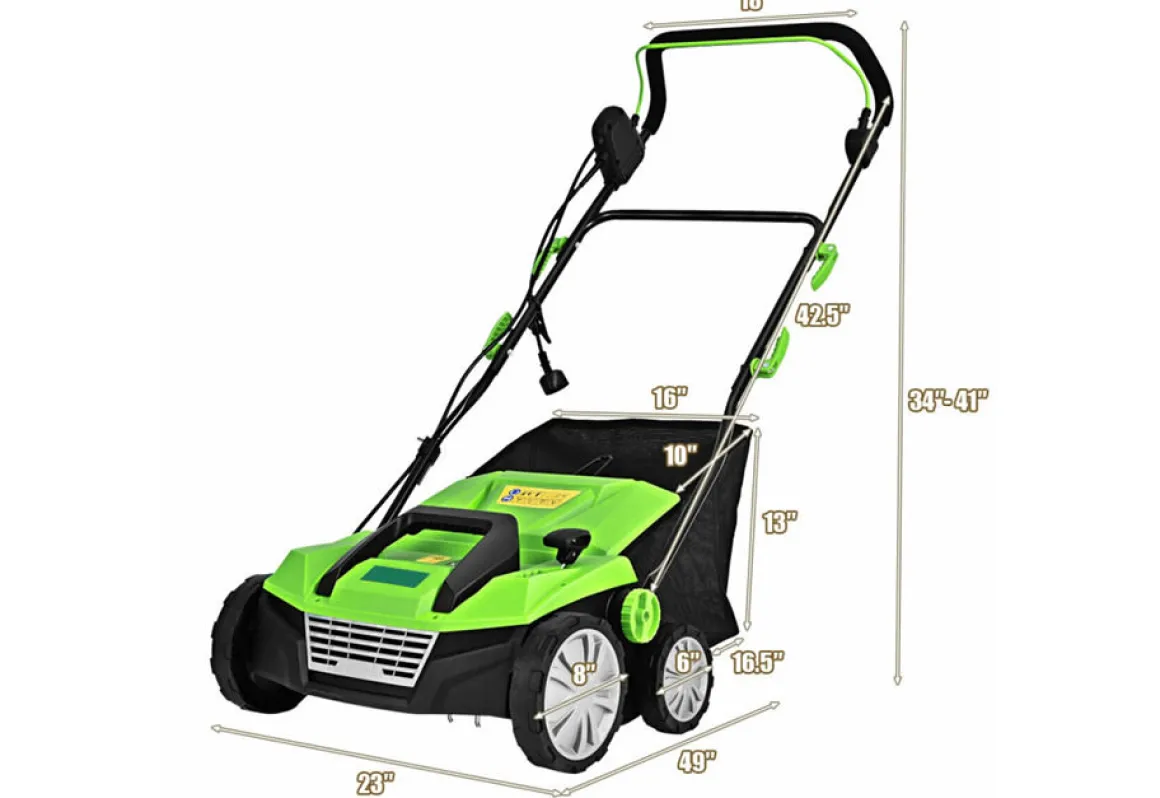 15'' Corded Electric Lawn Dethatcher