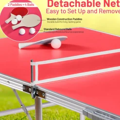 60'' Folding Ping Pong Table Game Set