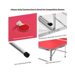 60'' Folding Ping Pong Table Game Set