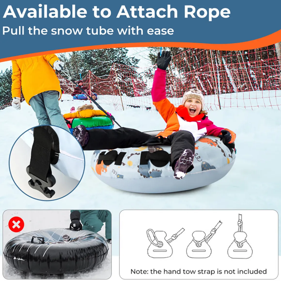 52'' Heavy-Duty Inflatable Snow Sled