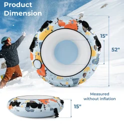 52'' Heavy-Duty Inflatable Snow Sled