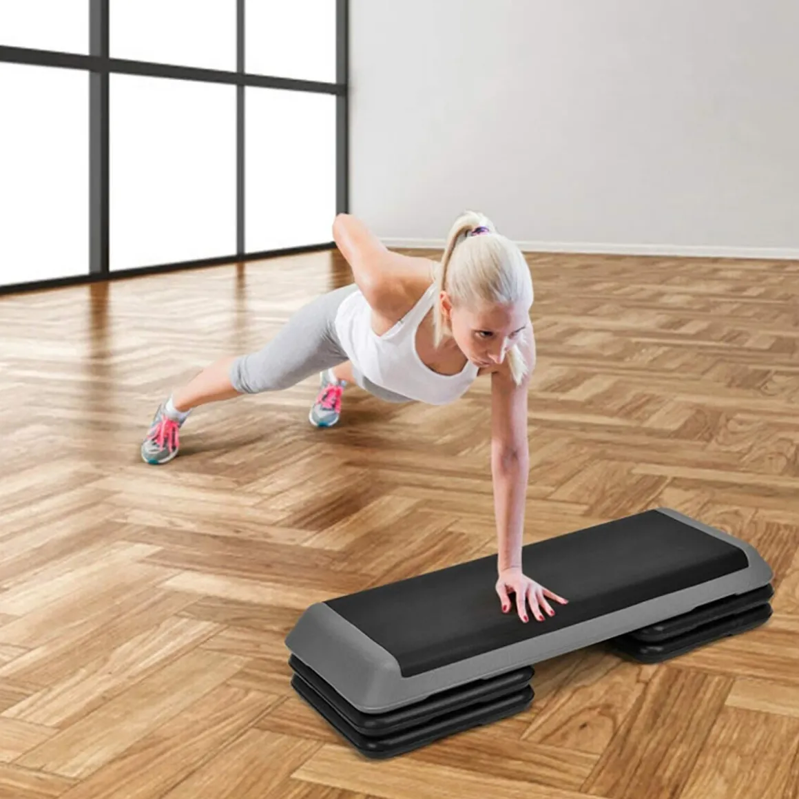 43'' Height Adjustable Fitness Aerobic Step Platform