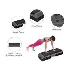 43'' Height Adjustable Fitness Aerobic Step Platform
