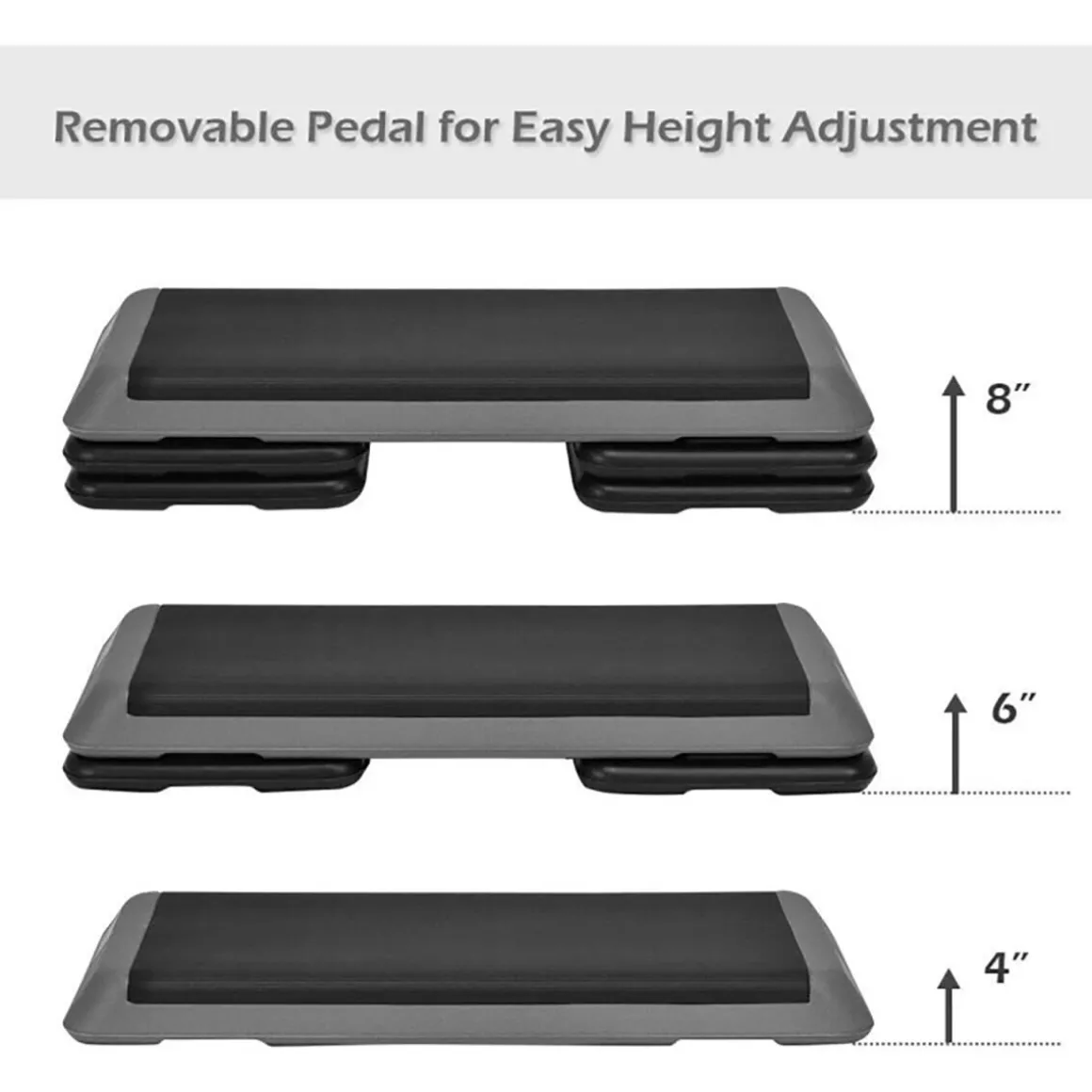 43'' Height Adjustable Fitness Aerobic Step Platform