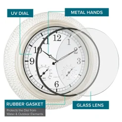 21'' Indoor-Outdoor Atomic Wall Clock