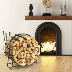 40'' Log Hoop Firewood Storage Rack