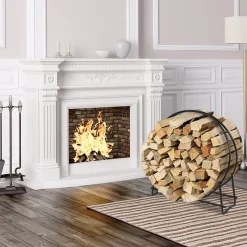 40'' Log Hoop Firewood Storage Rack