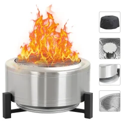 27'' Outdoor Smokeless Wood-Burning Fireplace