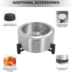 27'' Outdoor Smokeless Wood-Burning Fireplace