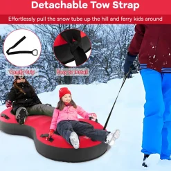 80'' 2-Person Heavy-Duty Inflatable Snow Sled