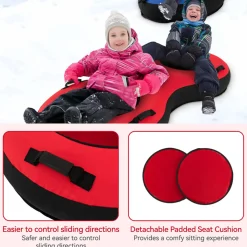 80'' 2-Person Heavy-Duty Inflatable Snow Sled