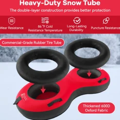 80'' 2-Person Heavy-Duty Inflatable Snow Sled