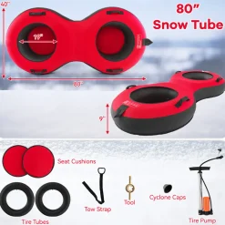 80'' 2-Person Heavy-Duty Inflatable Snow Sled