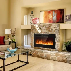 36'' Recessed/Wall-Mounted Electric Fireplace