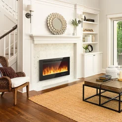 36'' Recessed/Wall-Mounted Electric Fireplace