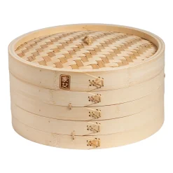 12'' 2-Tier Bamboo Steamer Baskets