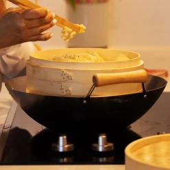 12'' 2-Tier Bamboo Steamer Baskets